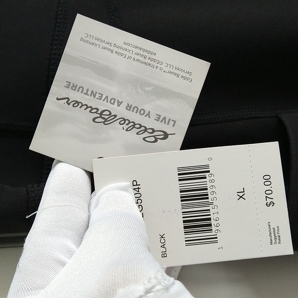 💎Eddie Bauer Cropped Athletic Black Pants XL 💎 - Picture 11 of 11